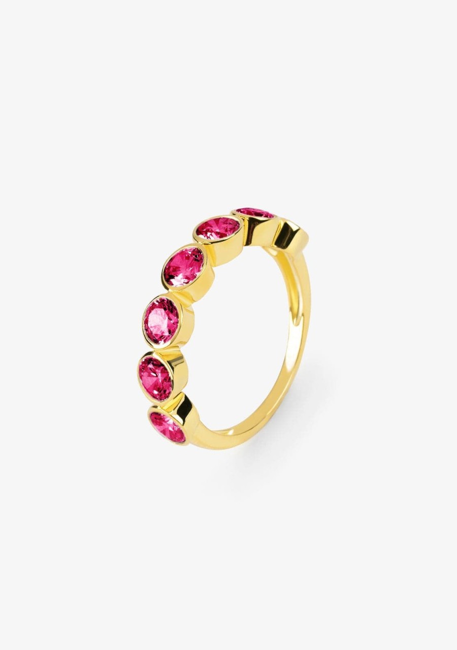 Damen KALK Ringe | Jade-Rubin-Ring Gold