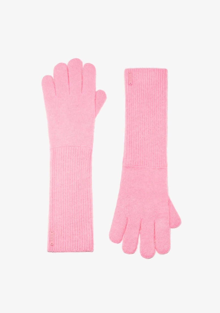 Damen KALK Mutzen, Schals Und Handschuhe | Gloves Juicy Pink Kalk