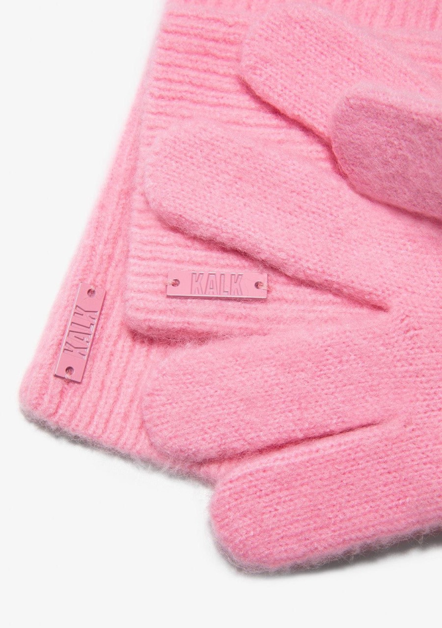 Damen KALK Mutzen, Schals Und Handschuhe | Gloves Juicy Pink Kalk