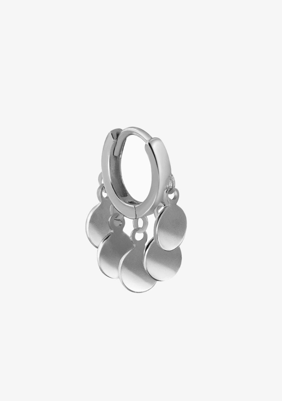 Damen KALK Ear Piercings | Coins Hoop Piercing Silver