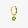 Damen KALK Ear Piercings | Mone Emerald Piercing Gold