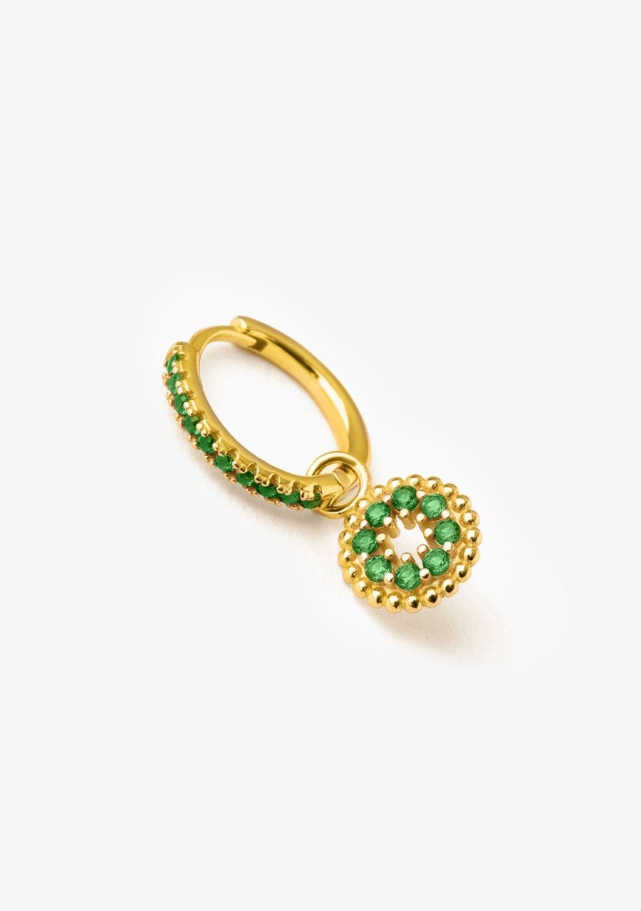 Damen KALK Ear Piercings | Mone Emerald Piercing Gold