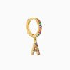 Damen KALK Ear Piercings | Piercing Initiale Ring Initiale Multicolor Gold