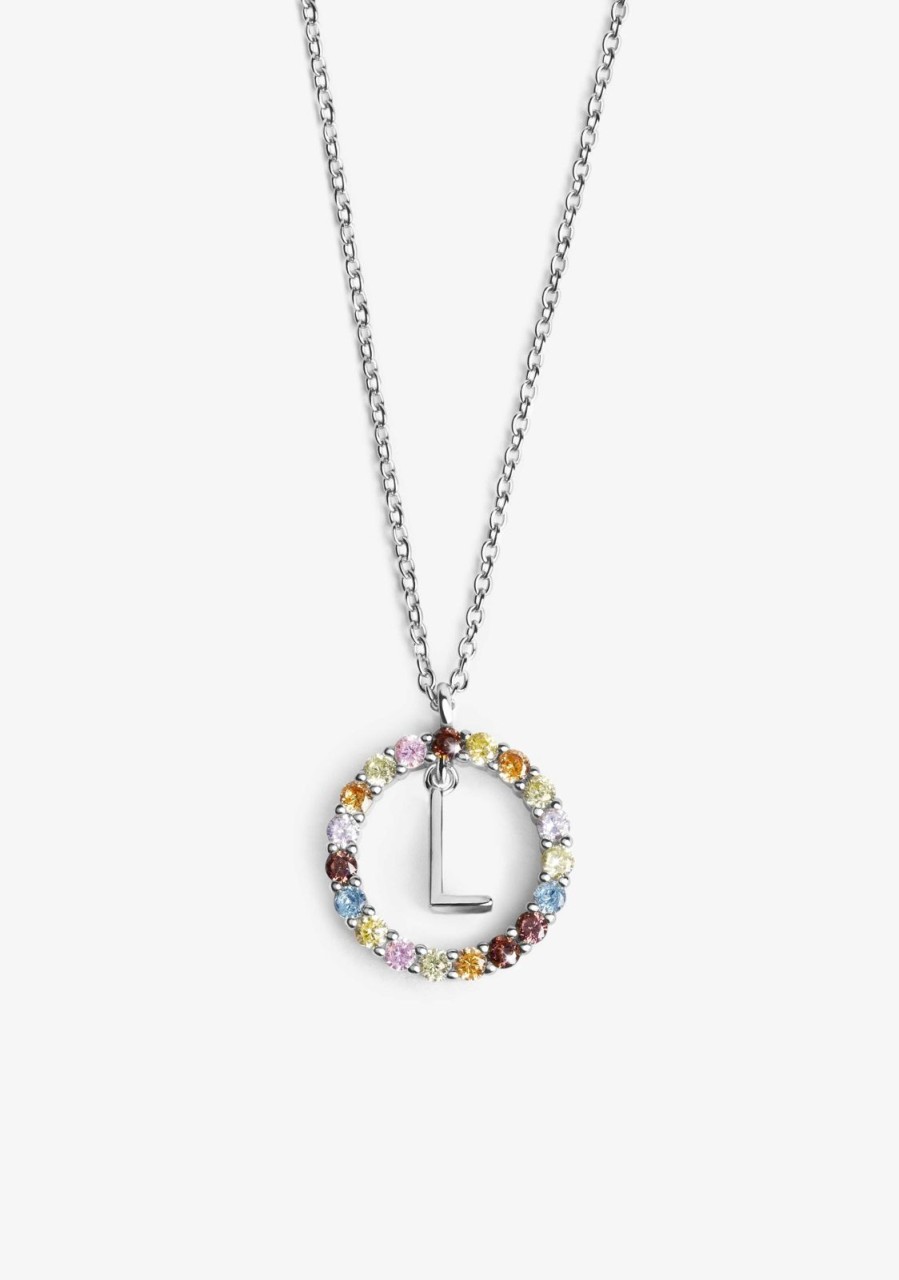 Damen KALK Halsketten | Necklace Iniziale Letter L Silver