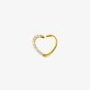 Damen KALK Ear Piercings | Ear Hoop Piercing Heart Gold