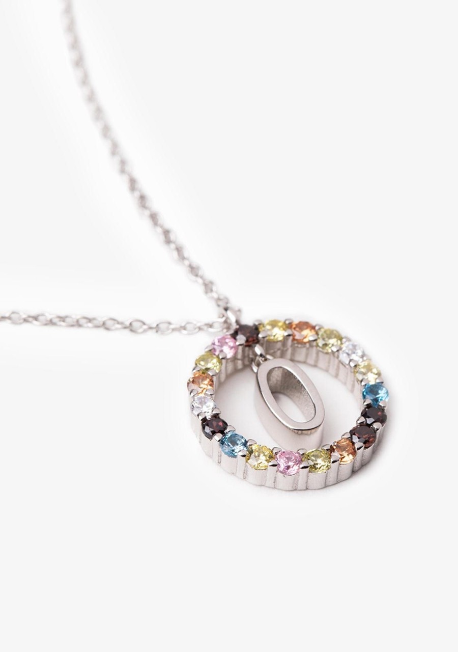 Damen KALK Halsketten | Necklace Iniziale Letter O Silver