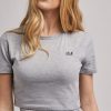 Damen KALK Streetwear | Crop T-Shirt Grey Kalk