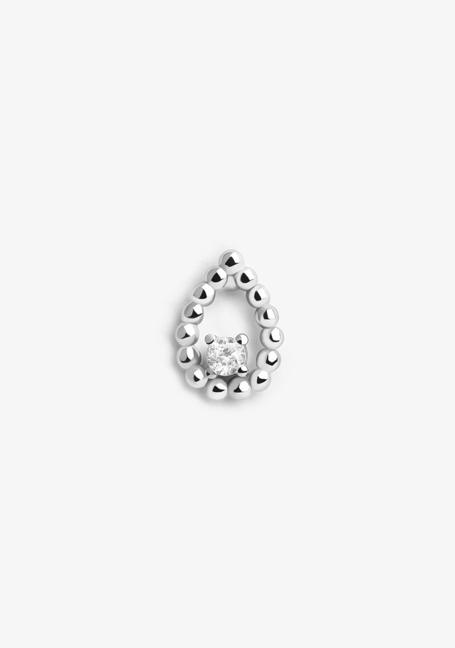 Damen KALK Ear Piercings | Piercing Teardrop Zirkoniumdioxid Silber