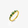 Damen KALK Ringe | Ring Crystal Emerald Gold