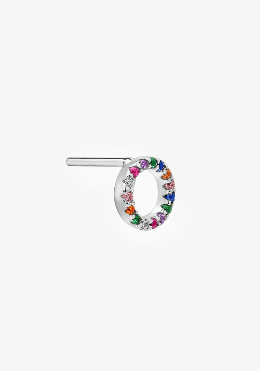 Damen KALK Ear Piercings | Piercing Regenbogen Silber