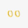 Damen KALK Ohrringe | Zirconias Hoop Earrings Gold