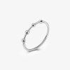 Damen KALK Ringe | Silber Perlen Ring