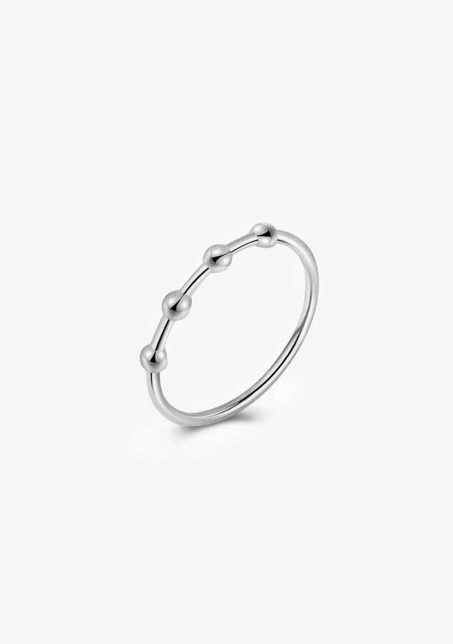 Damen KALK Ringe | Silber Perlen Ring